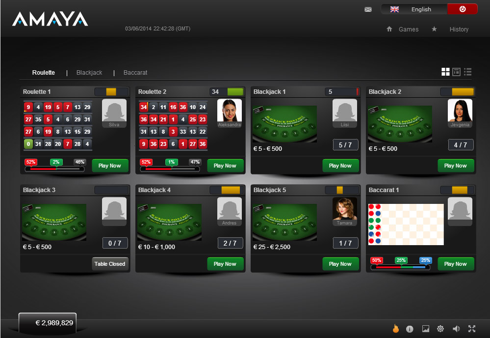 Amaya Live Casino